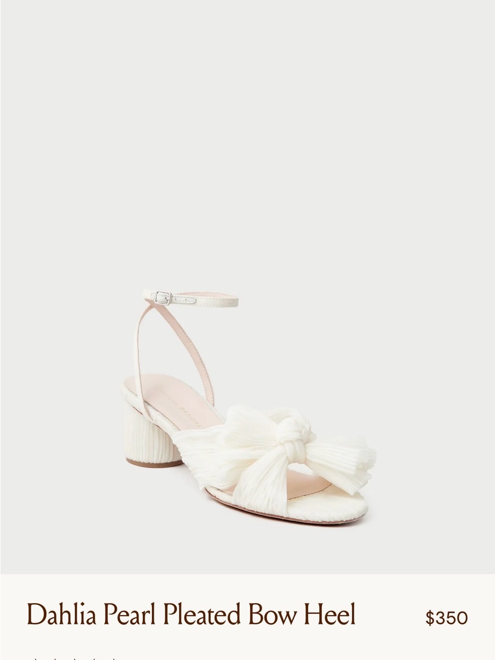 Loeffler Randall Dahlia Pleated Bow Heel - Ivory